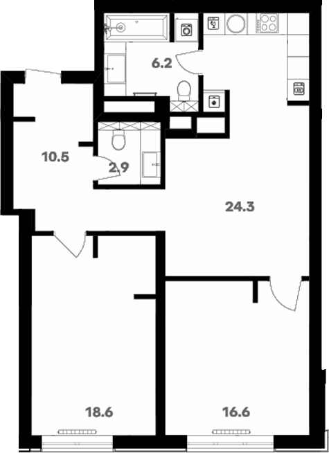 Свободная планировка RIVER HOUSE Щелково