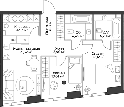 3-комн. Гранд Фили