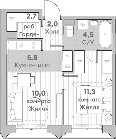 2-комн. НАТИВ