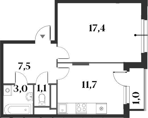 1-комн. Миниполис 8 Кленов