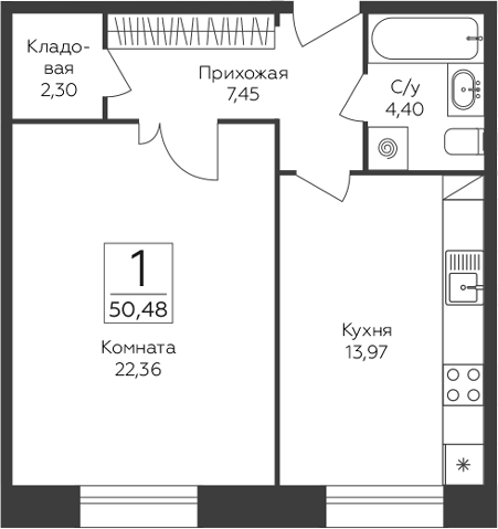 1-комн. Пахра Сити