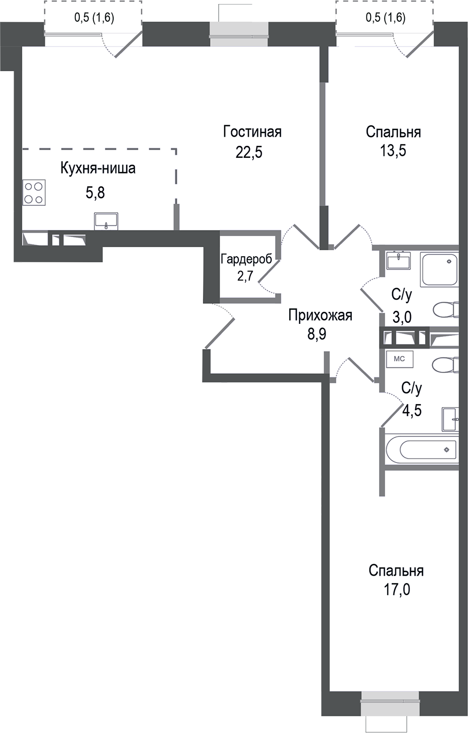 3-комн. Киноквартал