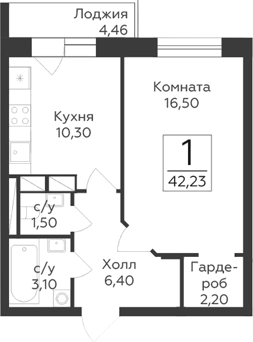 1-комн. Малаховский
