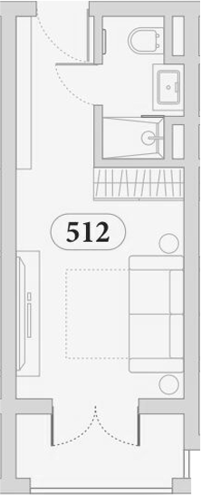 Студия квартира, 25.7 м² в ЖК Эден Ривьера — фото 2