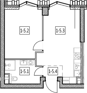 2-комн., 40.3 м², 3/57 этаж, ЖК «Айс Тауэрс»