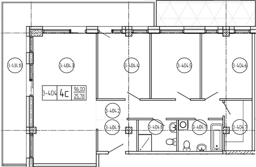 Студия, 96 м², 4/9 этаж, ЖК «Лучи»