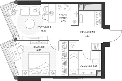 2-комн. ХАЙДАУТ