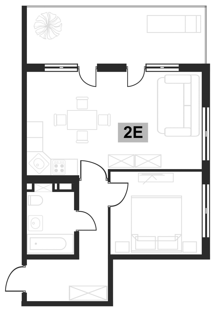 2-комн. квартира, 45.6 м² в ЖК Клубная резиденция Европа — фото 2