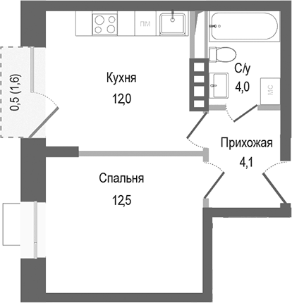 1-комн. Киноквартал