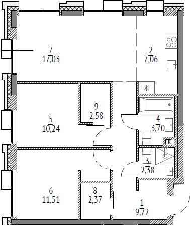 3-комн. N'ICE LOFT
