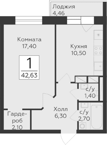 1-комн. Малаховский