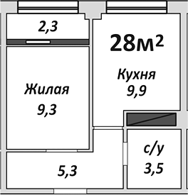 Продается 1-комн. квартира, 28 м²