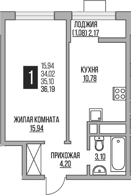 1-комн. Гранель Пехра