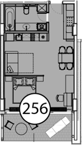 Студия, 54.8 м², 7/9 этаж, ЖК «Гостиничный комплекс Поляна Пик»