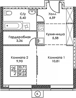2-комн. ЭВОПАРК Сокольники