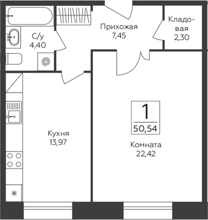 1-комн. Пахра Сити