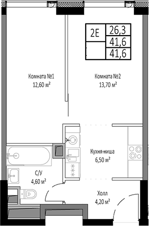 2-комн. Мираполис