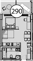 Студия, 54.2 м², 8/9 этаж, ЖК «Гостиничный комплекс Поляна Пик»