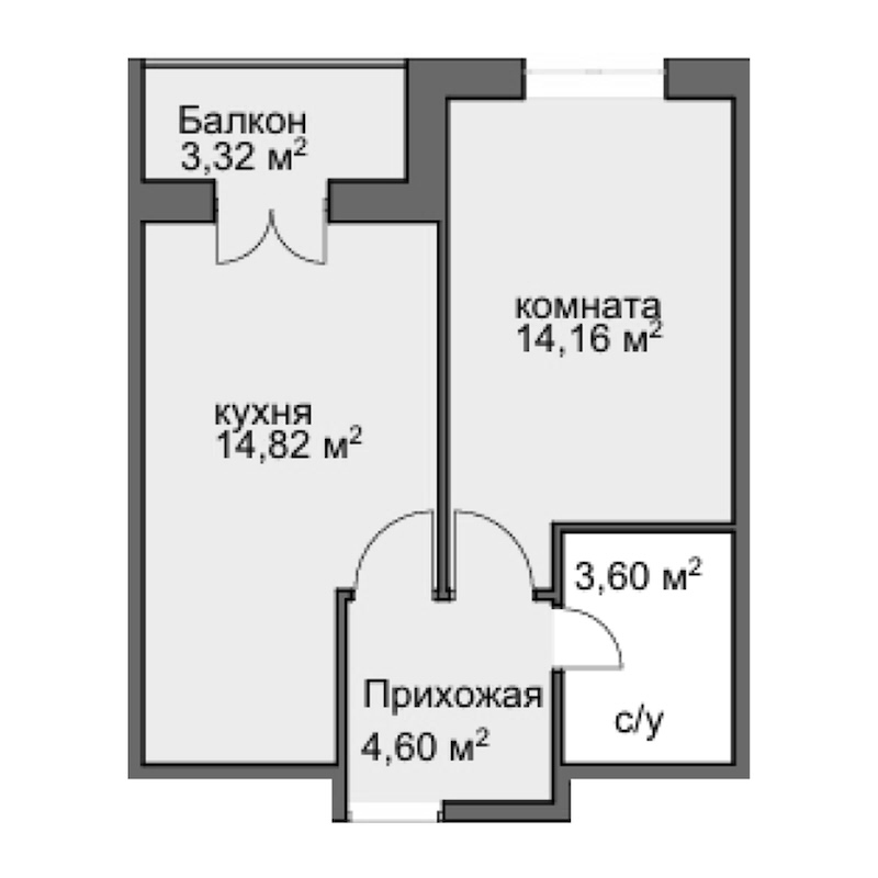 Продается 1-комн. квартира, 36.13 м²