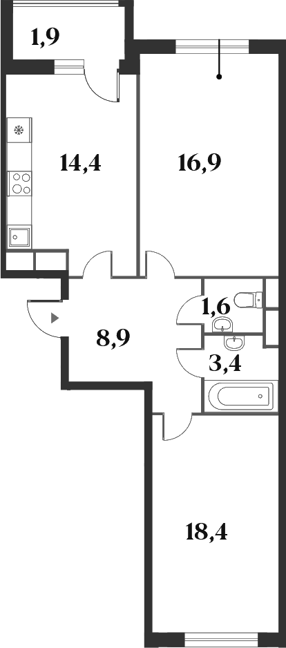 2-комн. Миниполис 8 Кленов
