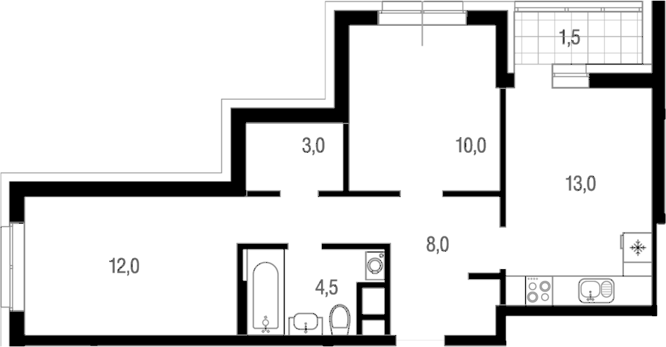 2-комн. Котельники парк