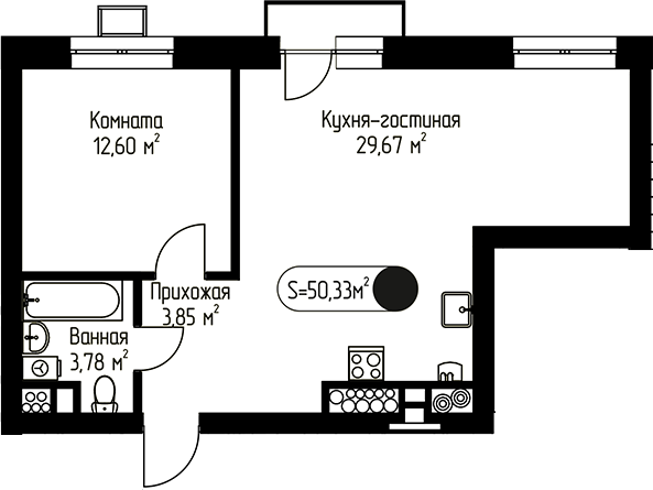 2-комн. Мечта-квартал Любовь