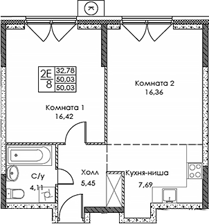 2-комн. ЭВОПАРК Сокольники