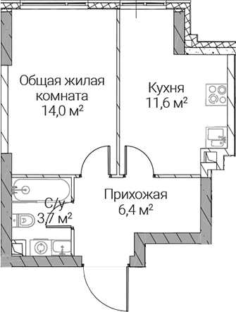 1-комн. СЕЗАР СИЛИКА