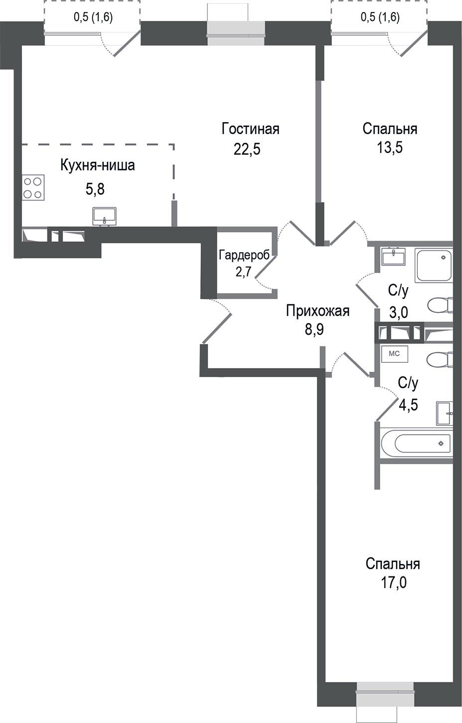 3-комн. Киноквартал
