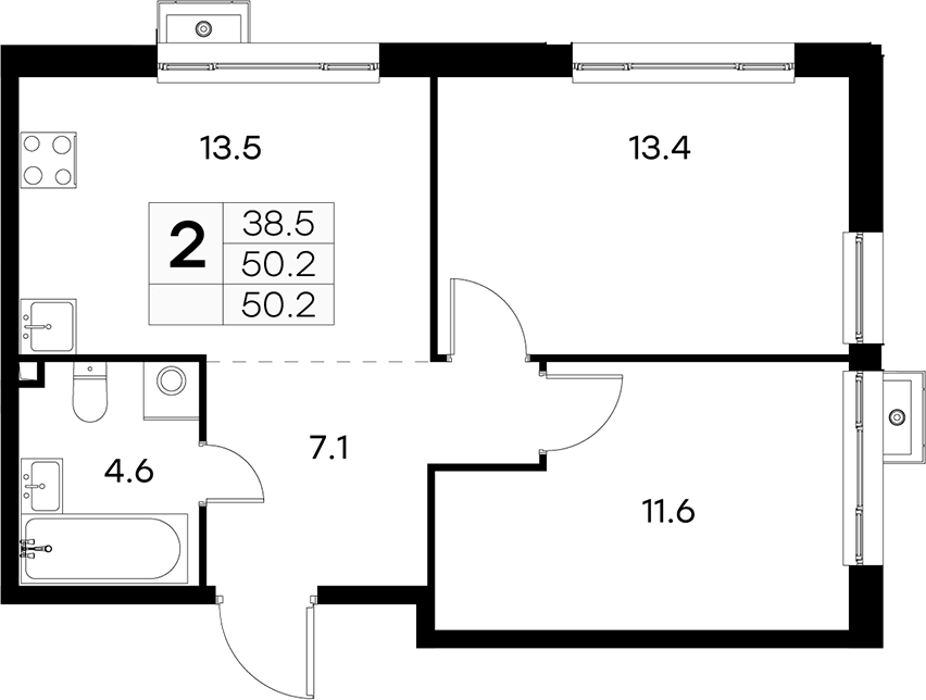 2-комн. Куркино 15