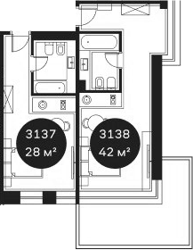 Студия, 69.73 м², 3/4 этаж, ЖК «Резиденция Волна»
