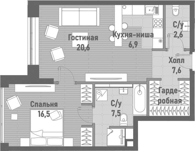 2-комн. Ренессанс
