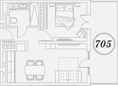 1-комн. квартира, 40.4 м² в ЖК ГК Сан Гарден Хотел&СПА — фото 2