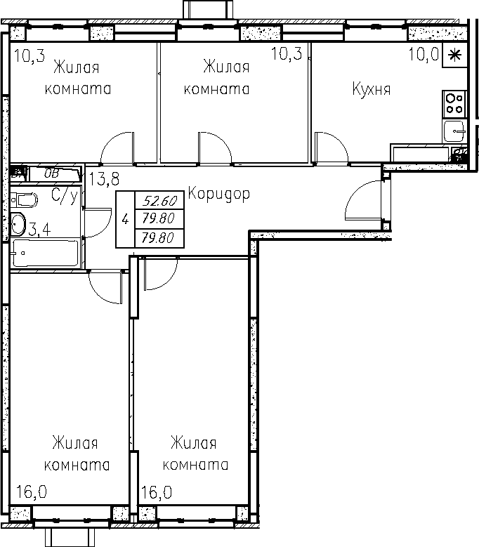 4-комн. Ступино