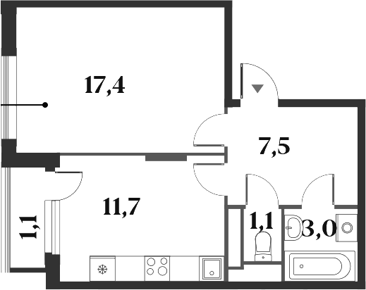 1-комн. Миниполис 8 Кленов