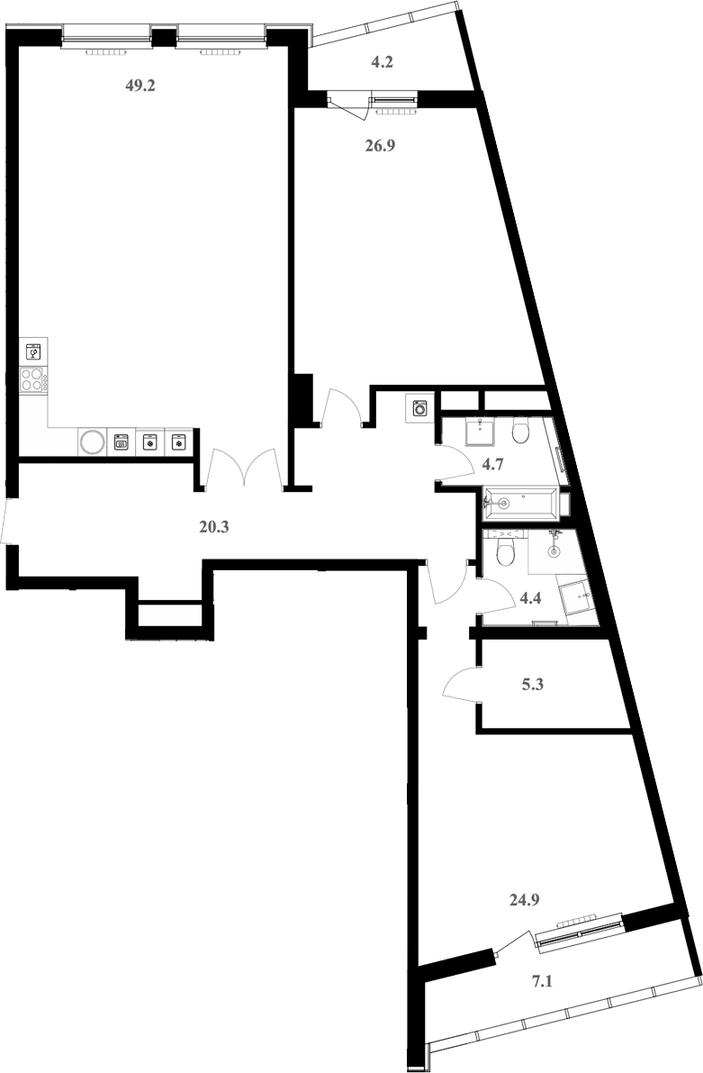 Студия, 143.55 м², 8/20 этаж, ЖК «RIVER HOUSE Щелково»