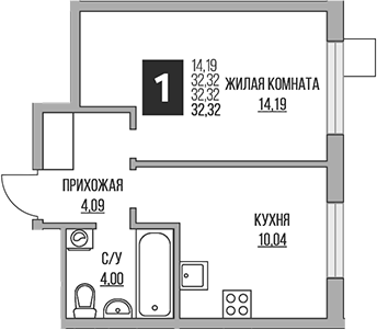 2-комн. Гранель Притяжение Сити