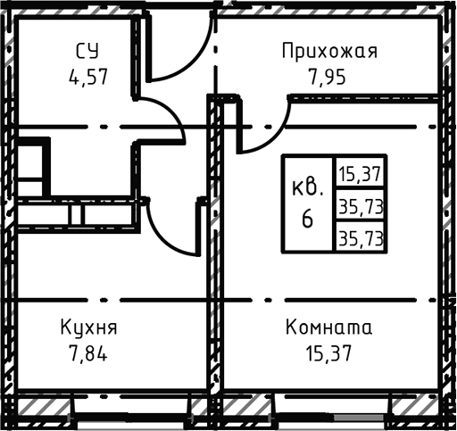 1-комн. Высокий Берег