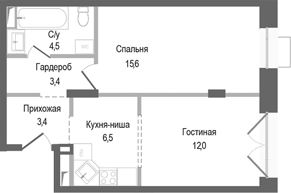 2-комн. Киноквартал