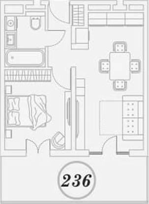 1-комн. квартира, 40.7 м² в ЖК ГК Сан Гарден Хотел&СПА — фото 2