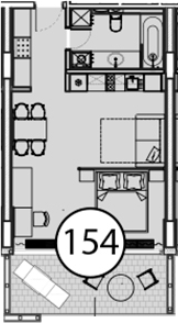 Студия, 54.7 м², 2/9 этаж, ЖК «Гостиничный комплекс Поляна Пик»