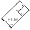 Студия квартира, 27.53 м² в ЖК Лучи — фото 2