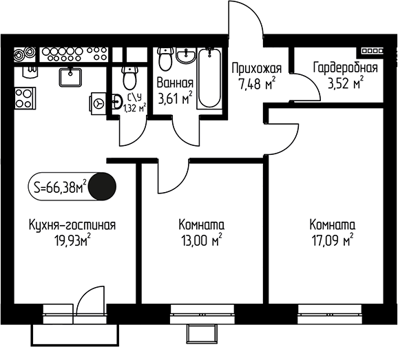 2-комн. Мечта-квартал Любовь