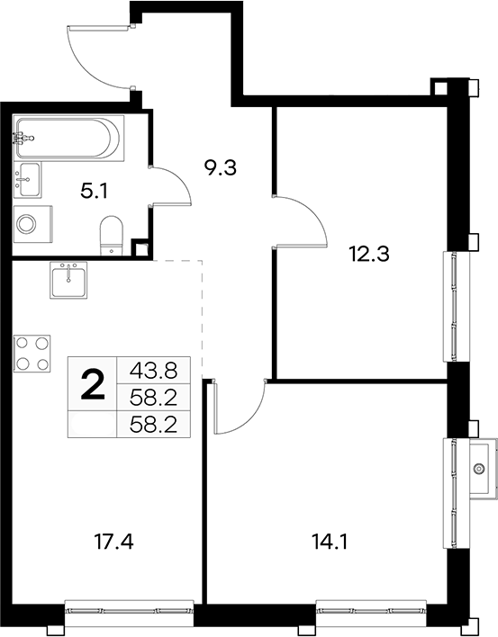 3-комн. Куркино 15