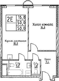 2-комн. Наметкин Тауэр