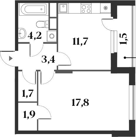 1-комн. Миниполис 8 Кленов