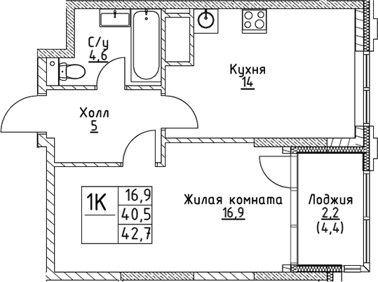 1-комн. ВЭРИ на Миклухо-Маклая