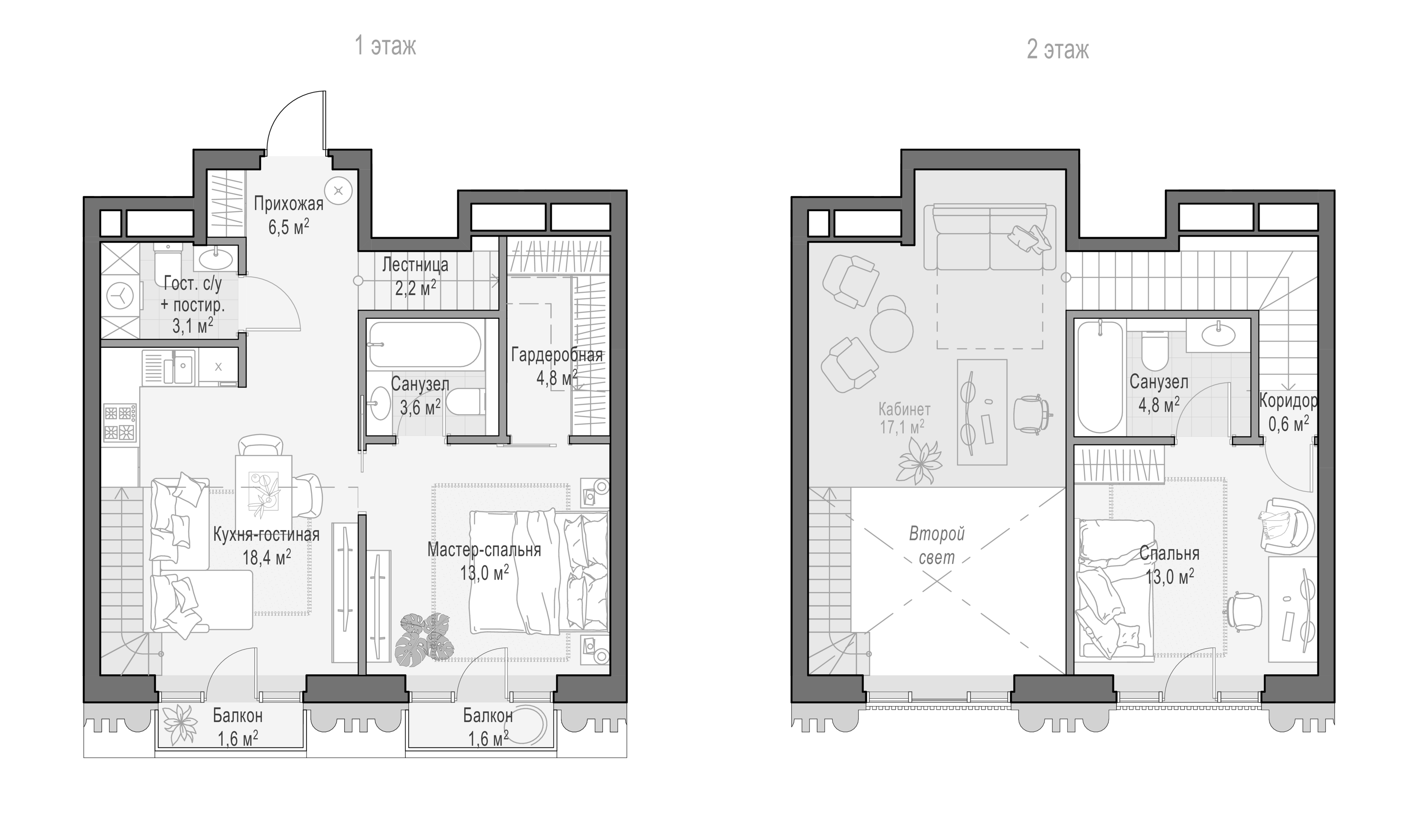 3-комн., 71.94 м², 12/14 этаж, ЖК «Квартал Тишинский бульвар»