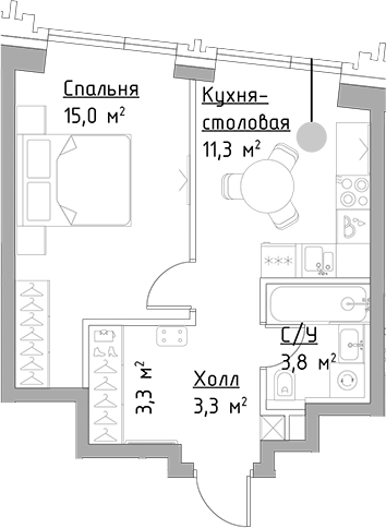 1-комн. Левел Павелецкая Сити
