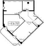 3-комн. квартира, 66.38 м² в ЖК Лучи — фото 2